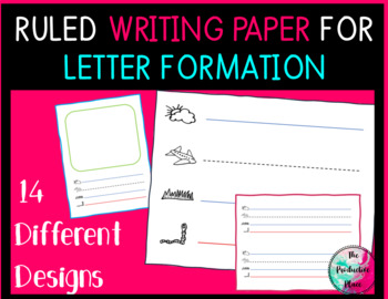 Preview of FUN Ruled WRITING Paper 14 designs for Letter Formation
