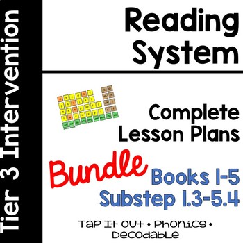 Preview of Reading System Tap It Out  Lesson Plans BUNDLE Substeps (Books) 1-5