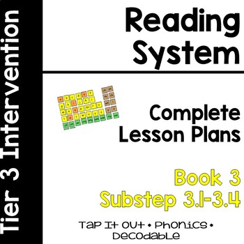 Preview of Reading System Lesson Plans Substep Book 3