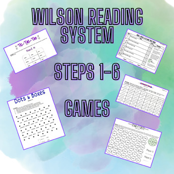 Preview of Wilson Reading System Games (Steps 1-6)