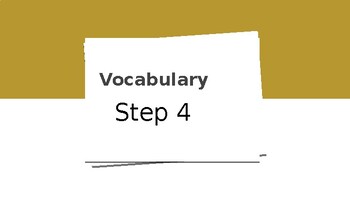 Preview of WRS Step 4 Vocabulary Slides