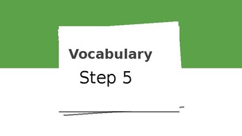 Preview of WRS Step 5 Vocabulary Slides
