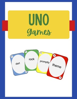 4 Games CVC, CVCC, CVCe, R controlled, Uno & Crazy 8 Flashcards & Spelling  Rules