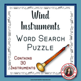 Music Word Search: Wind Instruments: World Music