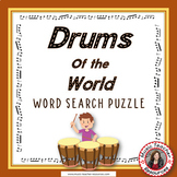 Music Word Search - Drums of the World
