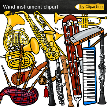 Preview of Wind Musical Instruments Clip Art / Musical Instruments Clip Art