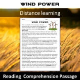 Wind Power (Wind Energy) Reading Comprehension - Google Form Quiz