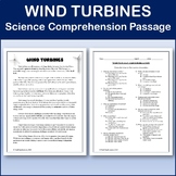 Wind Turbines - Science Comprehension Passage & Activity -