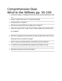 Wind in the Willows Comprehension Quiz ch. 4-6