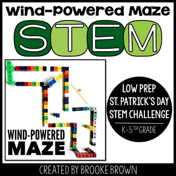 Preview of Wind-powered Maze STEM Challenge (St. Patrick's Day STEM Activity) - Spring STEM