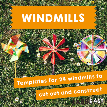Preview of Windmills - Templates for 24 different windmills to cut out and construct