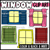 Window Clipart: Windows, Blinds, Shutters, Curtains: Many 