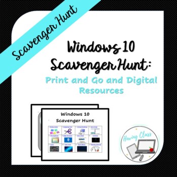 Preview of Windows 10 Scavenger Hunt