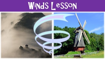 Preview of Winds Lesson with Power Point, Worksheet, and Review Page