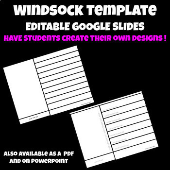 Preview of Windsock Template for any Holiday or Subject - Editable Google Slides - STEM