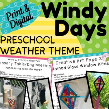 Preview of Windy/Stormy Unit - All Centers & digital - Preschool Pre-K Kindergarten