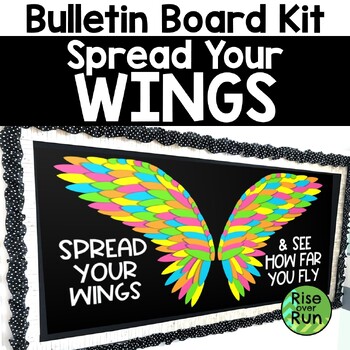 Preview of Spring Bulletin Board Butterfly or Bird Wings for End of the Year Graduation