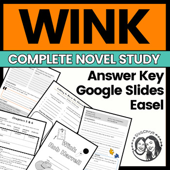 Preview of Wink by Rob Harrell: Printable + Digital Novel Study
