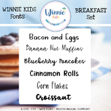 Winnie Kids Fonts: Breakfast Set