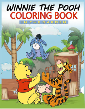 Preview of Winnie the Pooh Coloring Book In The Garden - Fun Coloring Book For Kids
