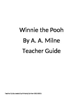 Preview of Winnie the Pooh Teacher Guide