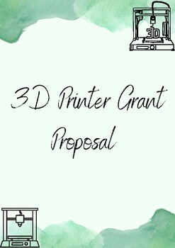 Preview of Winning 3D Printer Grant Proposal