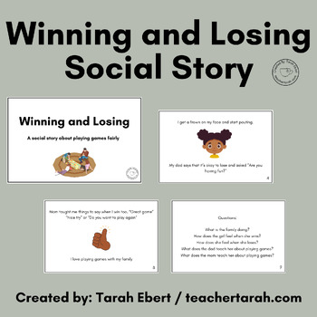 Preview of Winning and Losing Social Story