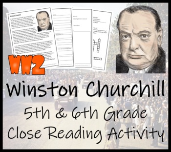 Preview of Winston Churchill Close Reading Comprehension Activity | 5th Grade & 6th Grade
