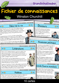 Preview of Winston Churchill - Fichier de connaissances - Personnages célèbres (français)