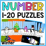 Winter 1 to 20 Number Order Puzzles - Number Sequence - Ki