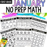 Winter 1st Grade Math Worksheets January No Prep Printables