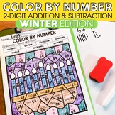 Winter 2-Digit Addition and Subtraction Color by Number Pr