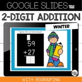 Winter 2 Digit Addition with Regrouping Google Slides™