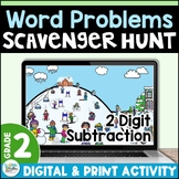 2 Digit Subtraction with Regrouping WORD PROBLEMS Scavenge
