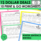 Dollar Deal Winter Sentence Writing & Handwriting Practice