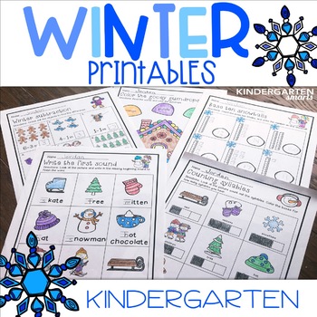 Winter Worksheets by Kindergarten Smarts | Teachers Pay Teachers