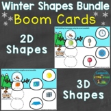 Winter 2D Shapes & 3D Shapes Boom Cards Bundle