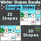 Winter 2D Shapes & 3D Shapes Google Classroom Google Slide