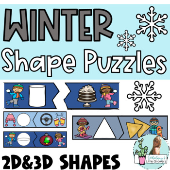 Preview of Winter 2D and 3D Real World Shape Puzzles
