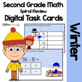 Winter 2nd Grade Digital Task Cards Boom Cards™ | Math Fac