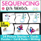 Winter 3-4 Step Story Sequencing with Picture Cards Story 