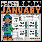 Winter 3 Digit Addition with Regrouping