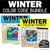 Winter 3 Digit Subtraction Color Code - with and without r