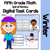 Winter 5th Grade Digital Task Cards Boom Cards™ | Daily Ma