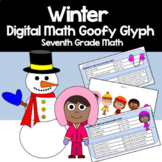Winter 7th Grade Math Goofy Glyph Google Slides | Math Enrichment