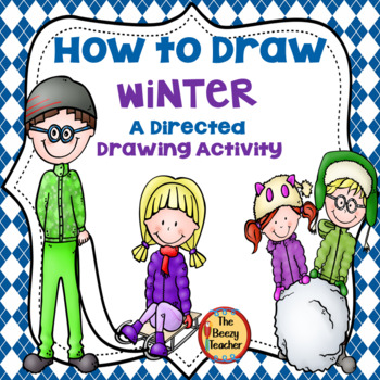 Preview of Winter A How to Draw Directed Drawing Activity | Writing