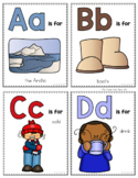 Winter A to Z Alphabet Flash Cards
