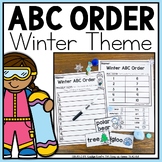 Winter ABC Order Center and Cut Paste Worksheet | January 