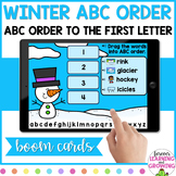 Winter ABC Order: Alphabetize to the First Letter Boom Cards