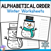 Winter ABC Order Worksheets - 2nd Grade Word Work